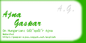 ajna gaspar business card